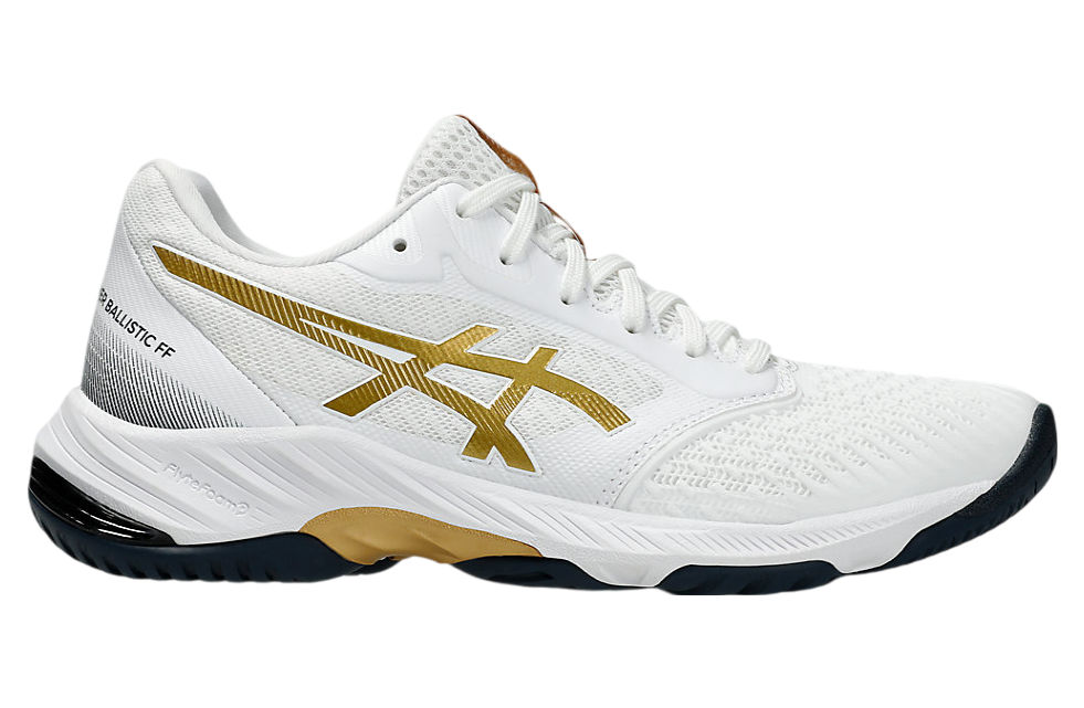 Asics Netburner Ballistic FF 3 WMNS White Pure Gold Jan 2024 1052A069 110 KicksOnFire