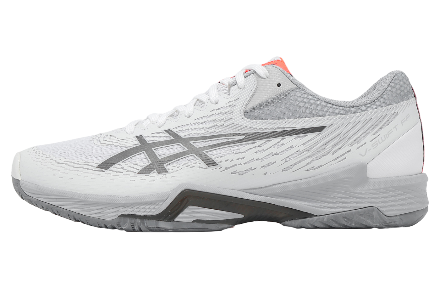 Asics V-Swift FF 4 White / Gunmetal - Feb 2025 - 1053A066102