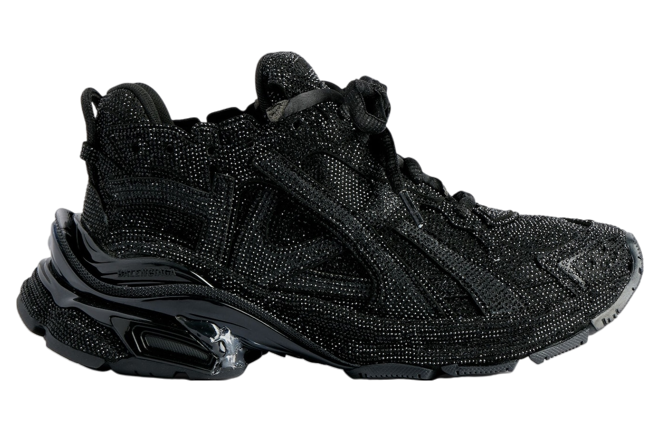 BALENCIAGA BLACK フラワークロシェ黒メッシュアーカイブ