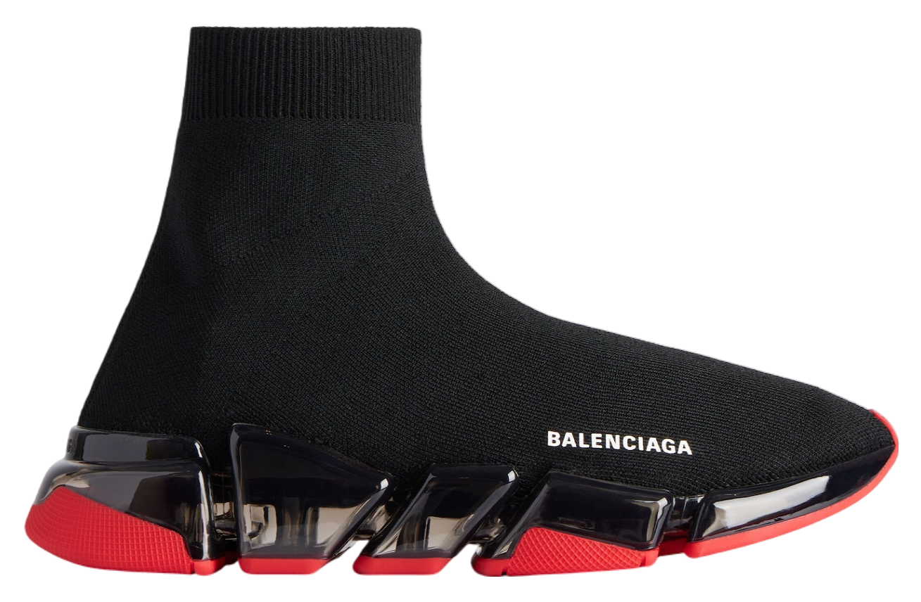 Balenciaga speed trainer red and black best sale