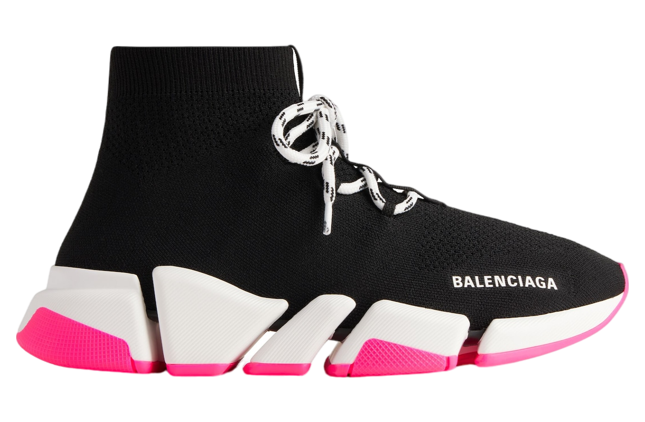 Balenciaga speed black pink best sale