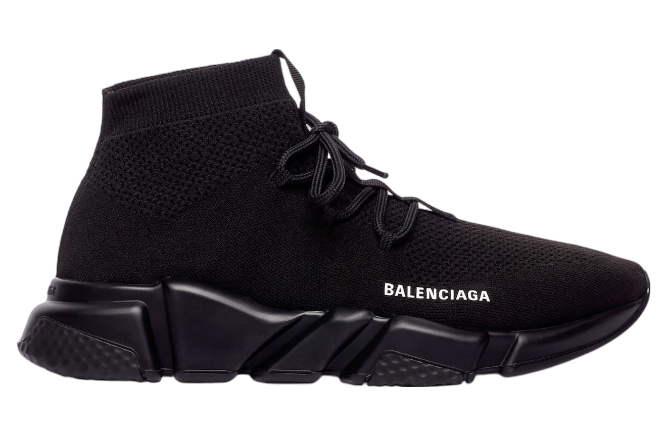 Balenciaga Speed Lace-Up Recycled Knit Black