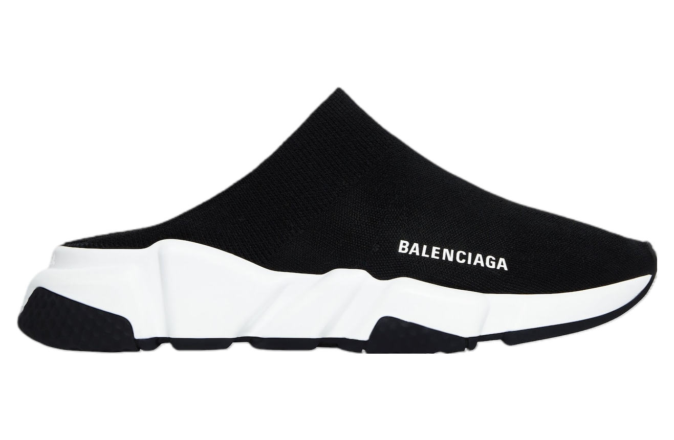 Balenciaga Speed Recycled Knit Mule WMNS Black / White