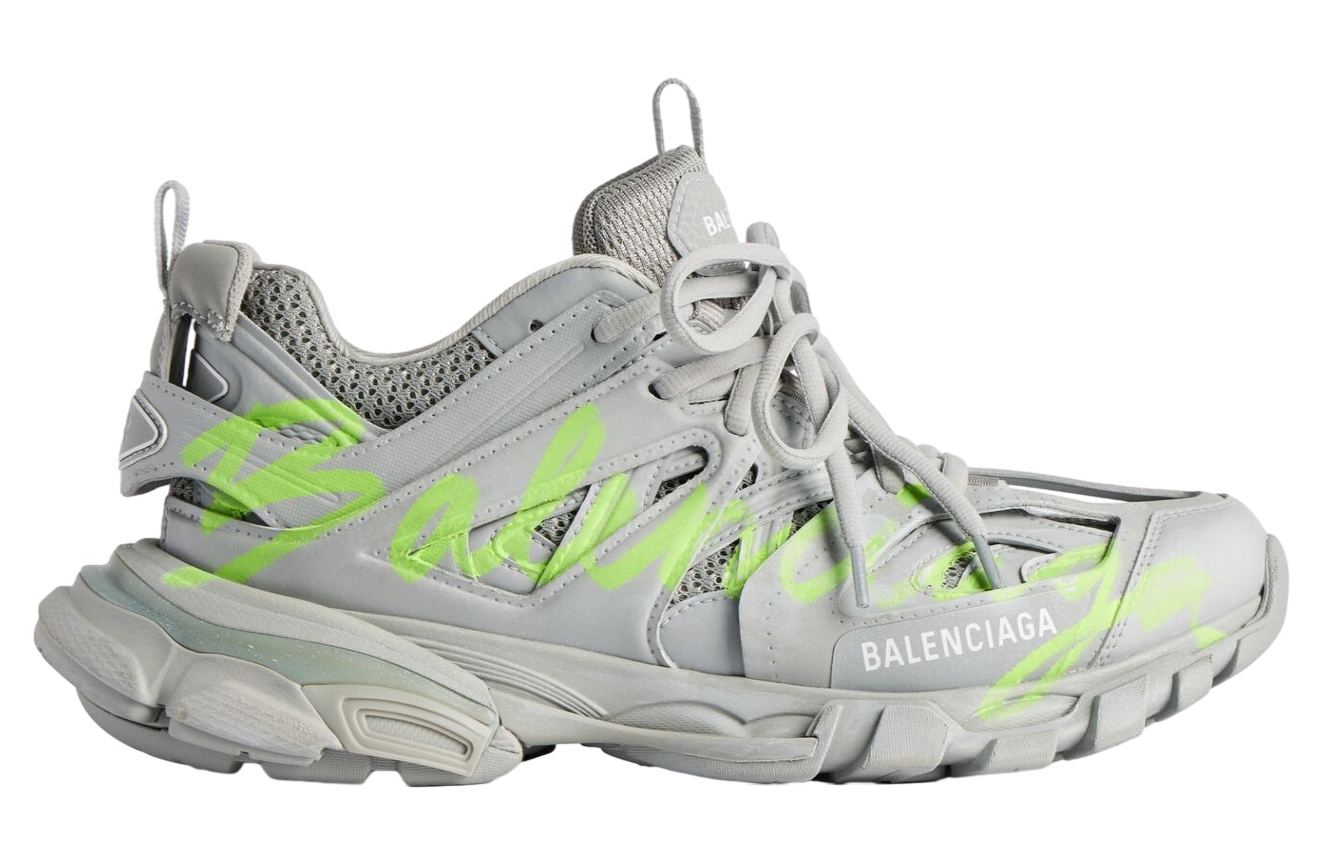 Balenciaga Track Signature Grey / Neon Yellow