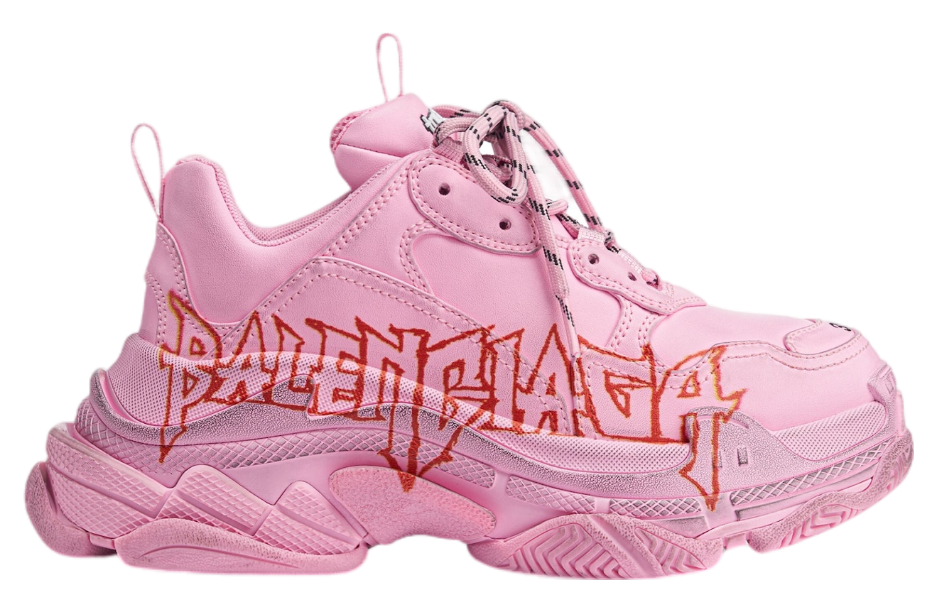 Balenciaga Triple S Diy Metal WMNS Pink Black Red Aug 2024 524039W2FAY5016 KicksOnFire