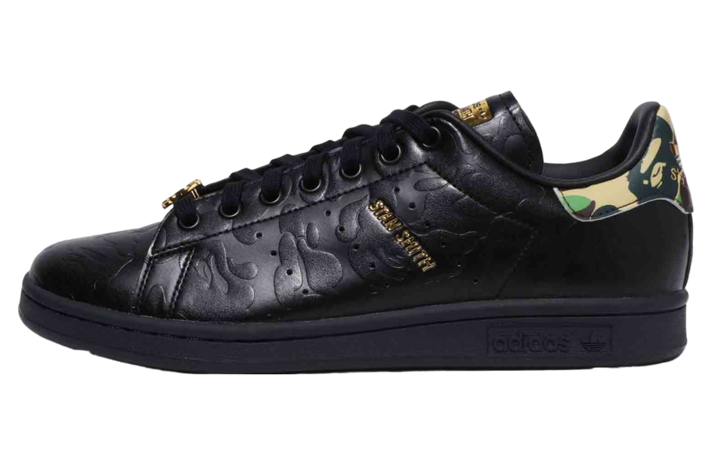 Bape X Adidas Stan Smith Bape Camo Black