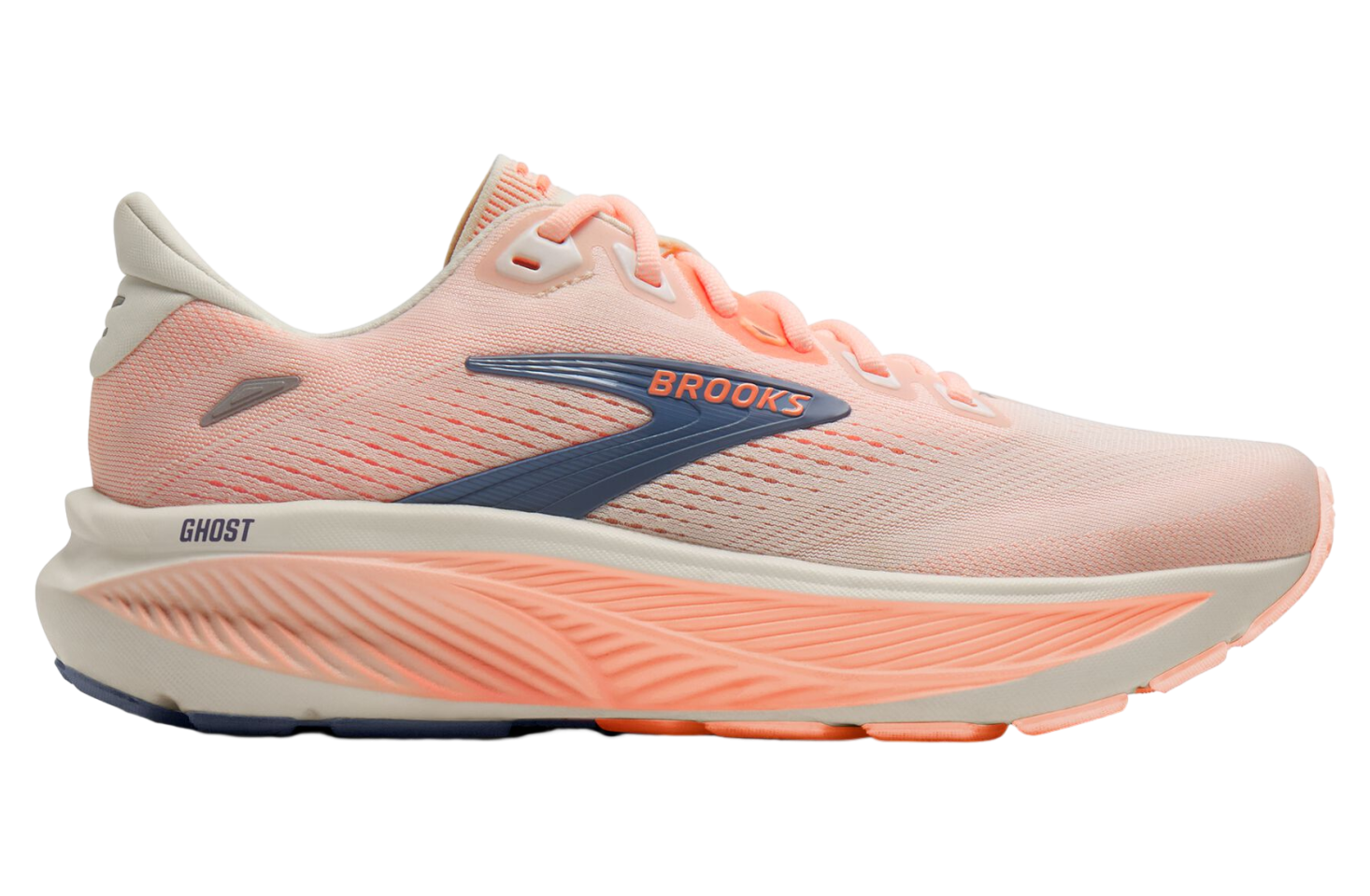 Brooks Ghost 18 WMNS Star White / Cyber Peach