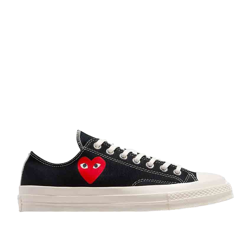 Converse X Comme des Garçons PLAY Chuck 70 OG Single Heart Low Top Black