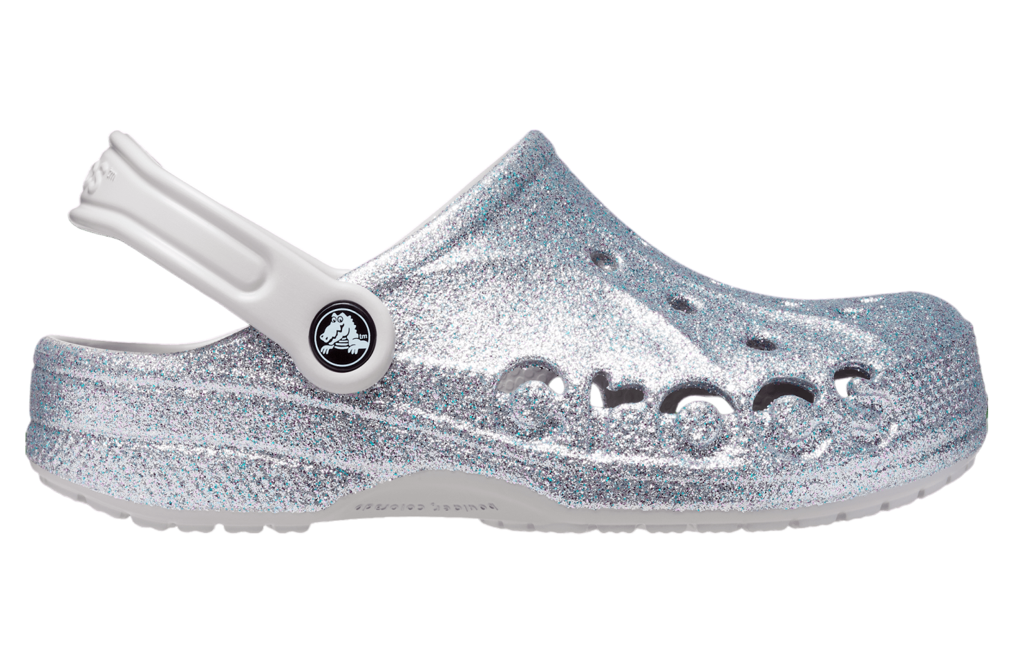 Crocs Baya Glitter Clog Silver Glitter