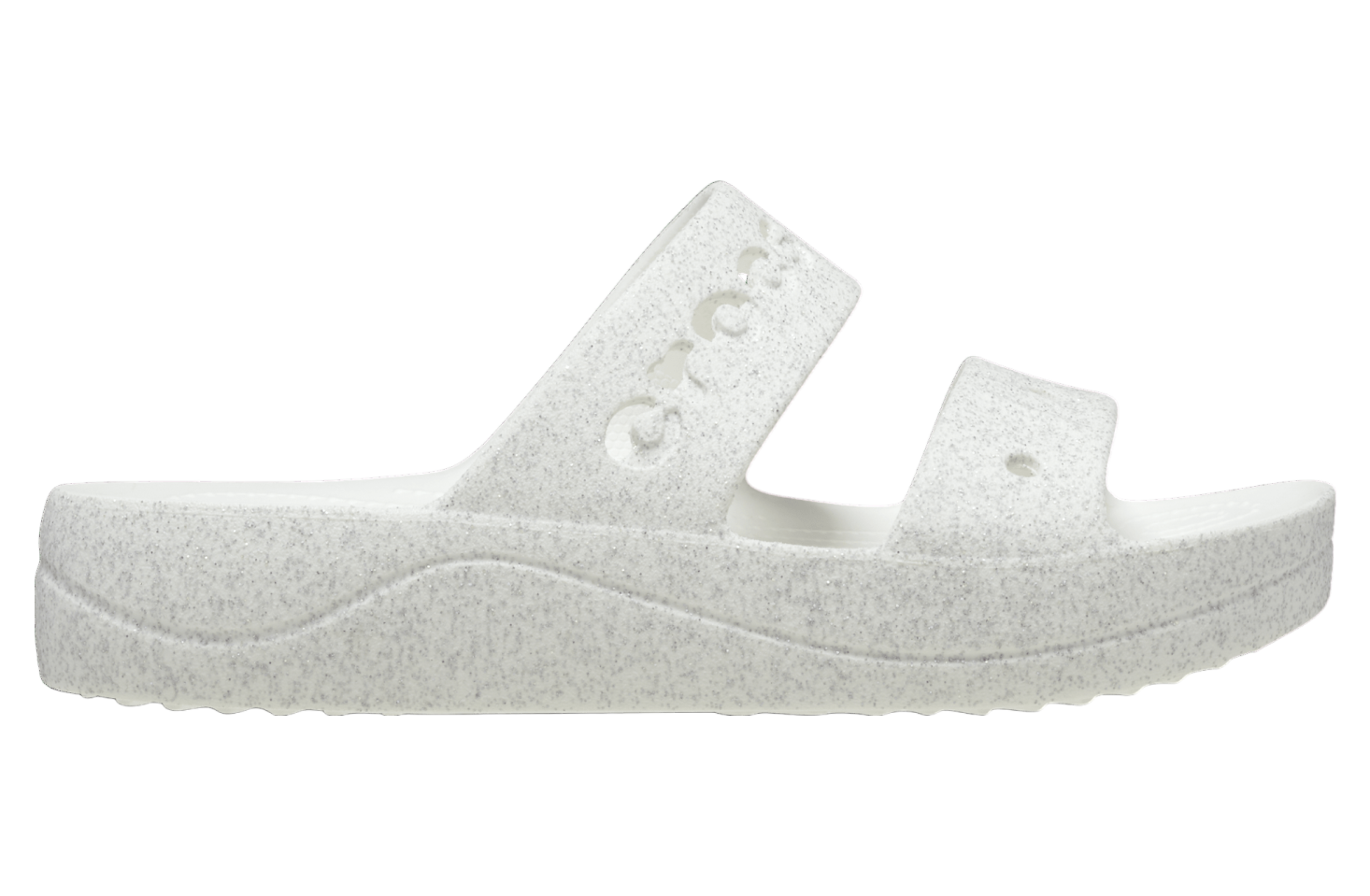 Crocs Baya Platform Glitter Sandal WMNS White