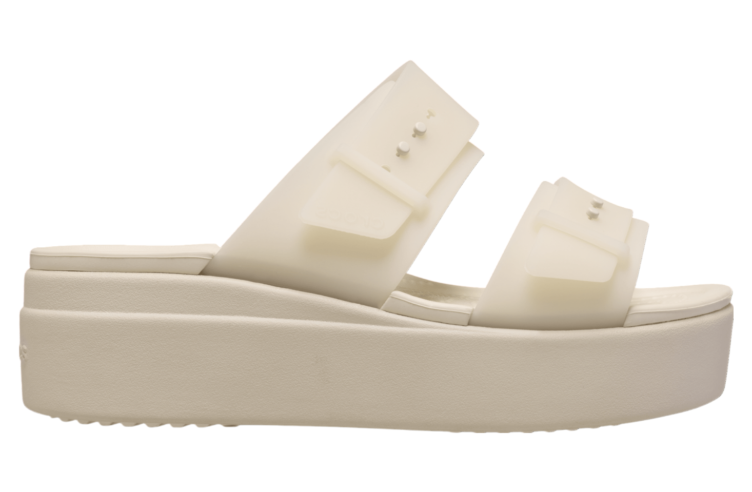 Crocs Brooklyn Buckle Frosted Low Wedge WMNS Sandstone