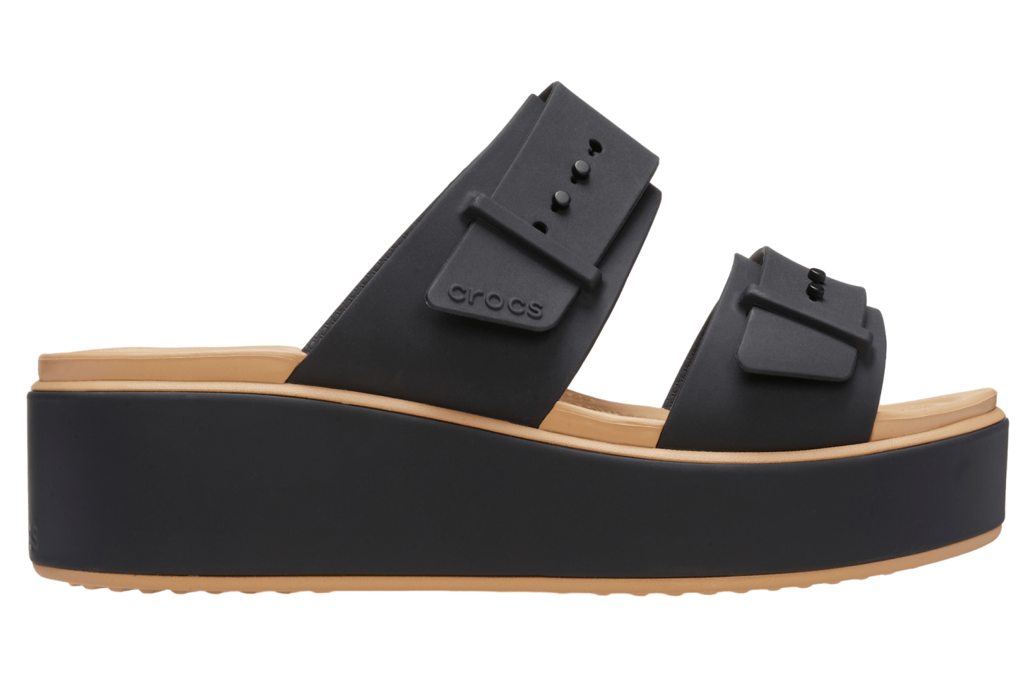 Crocs Brooklyn Buckle Matte Wrap LW Chkcsh WMNS Black / Cashew