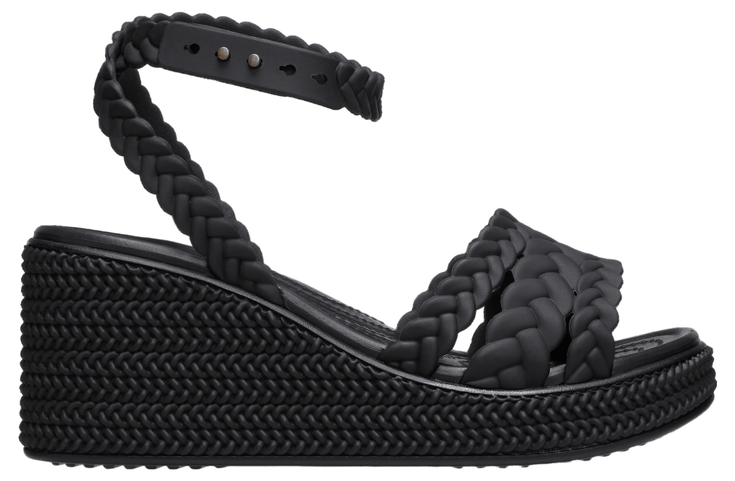 Crocs Brooklyn Woven Ankle Strap Wedge WMNS Black