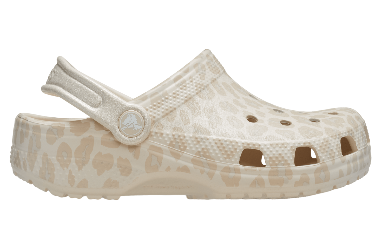 Crocs Classic Animal Glitter Clog GS Almond Tint / Leopard