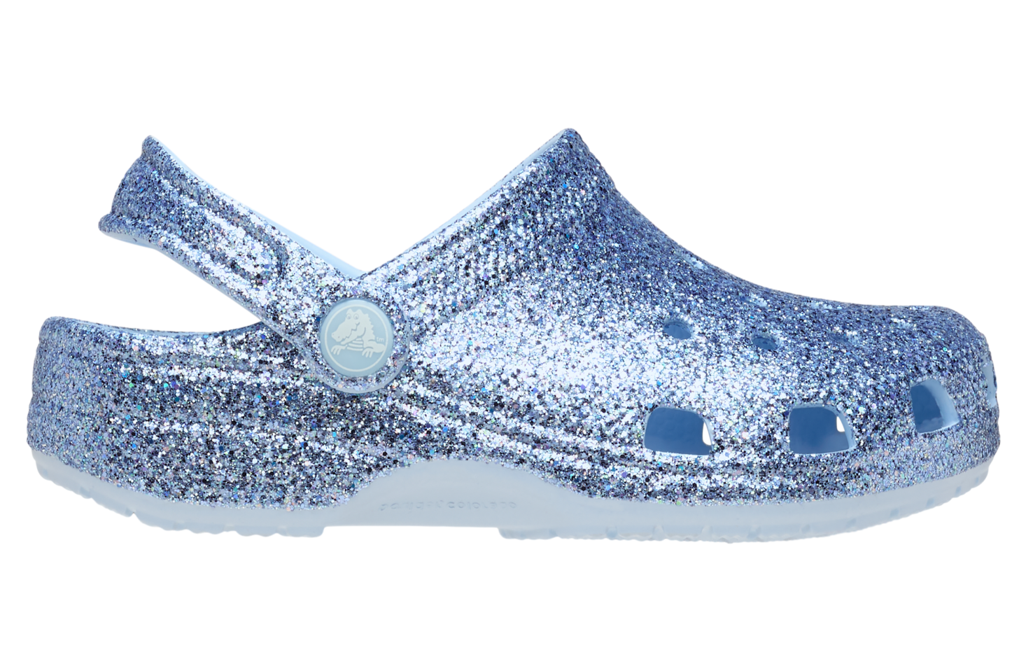 Crocs Classic Chunky Glitter Clog GS Blue Frost