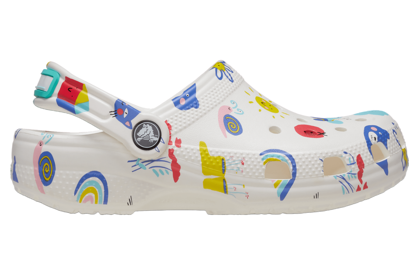 Crocs Classic Doodle Print Clog GS White / Multi