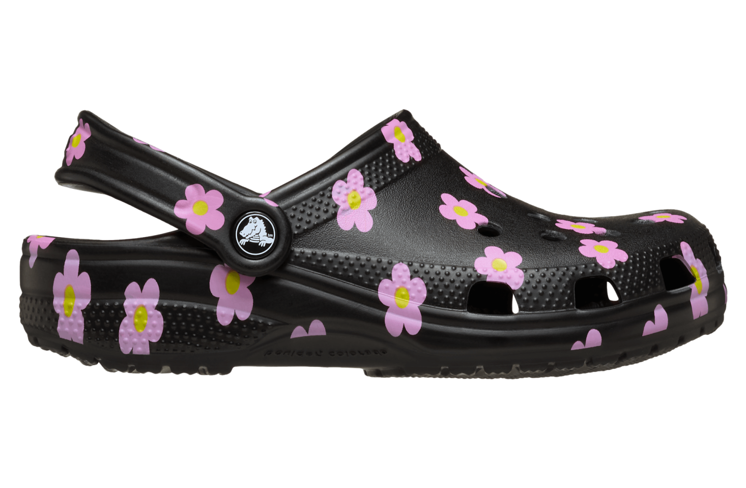 Crocs Classic Flower Clog GS Black