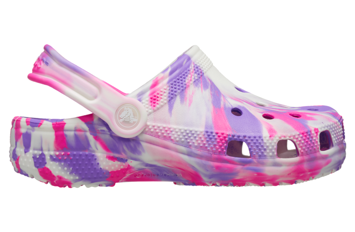 Crocs Classic Glow-in-The-Dark Marbled Clog GS Pink Crush / Multi