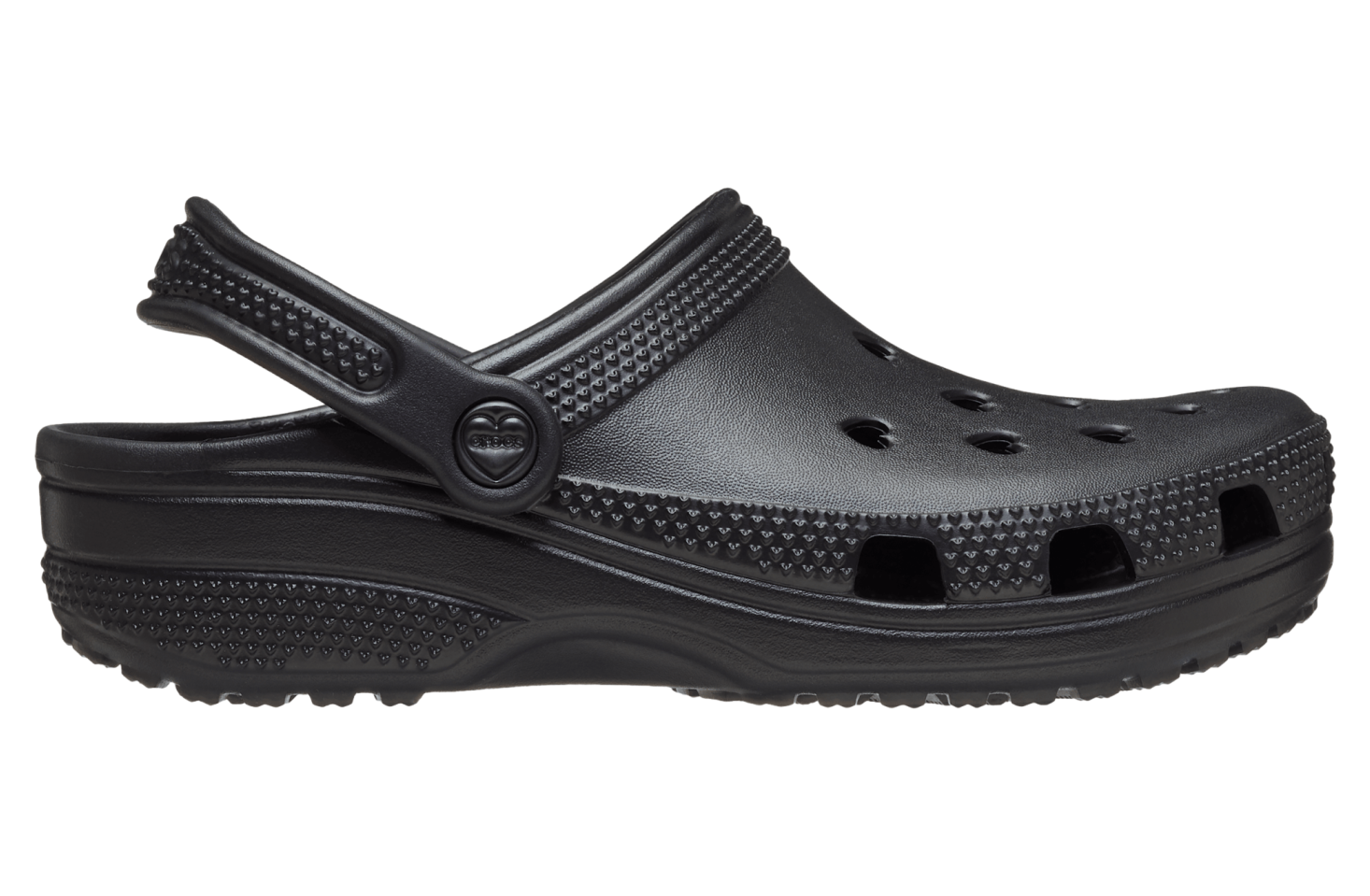 Crocs Classic Hearts Cut Out Clog Black