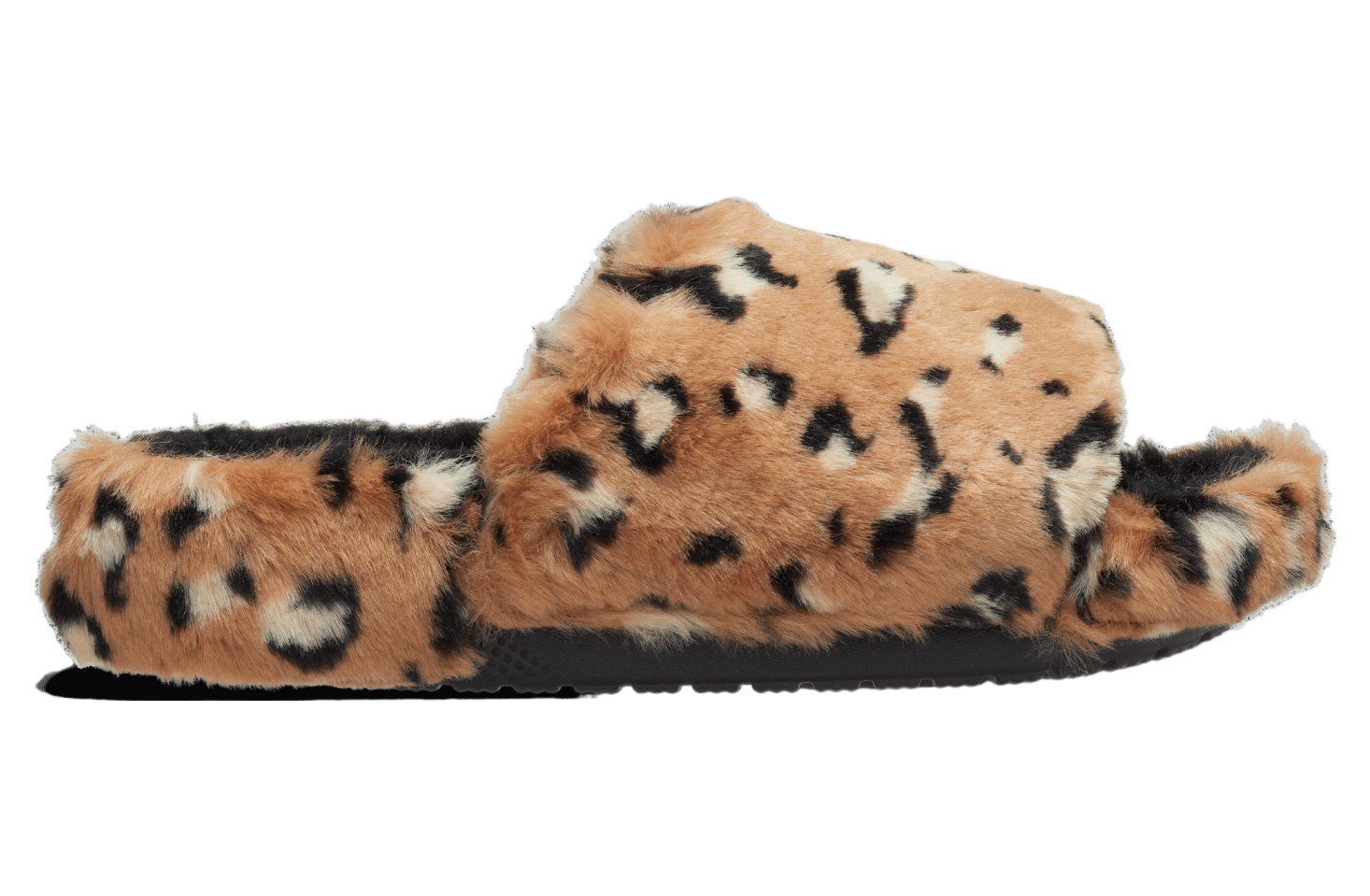 Crocs Classic Leopard Fur Slide Leopard / Black