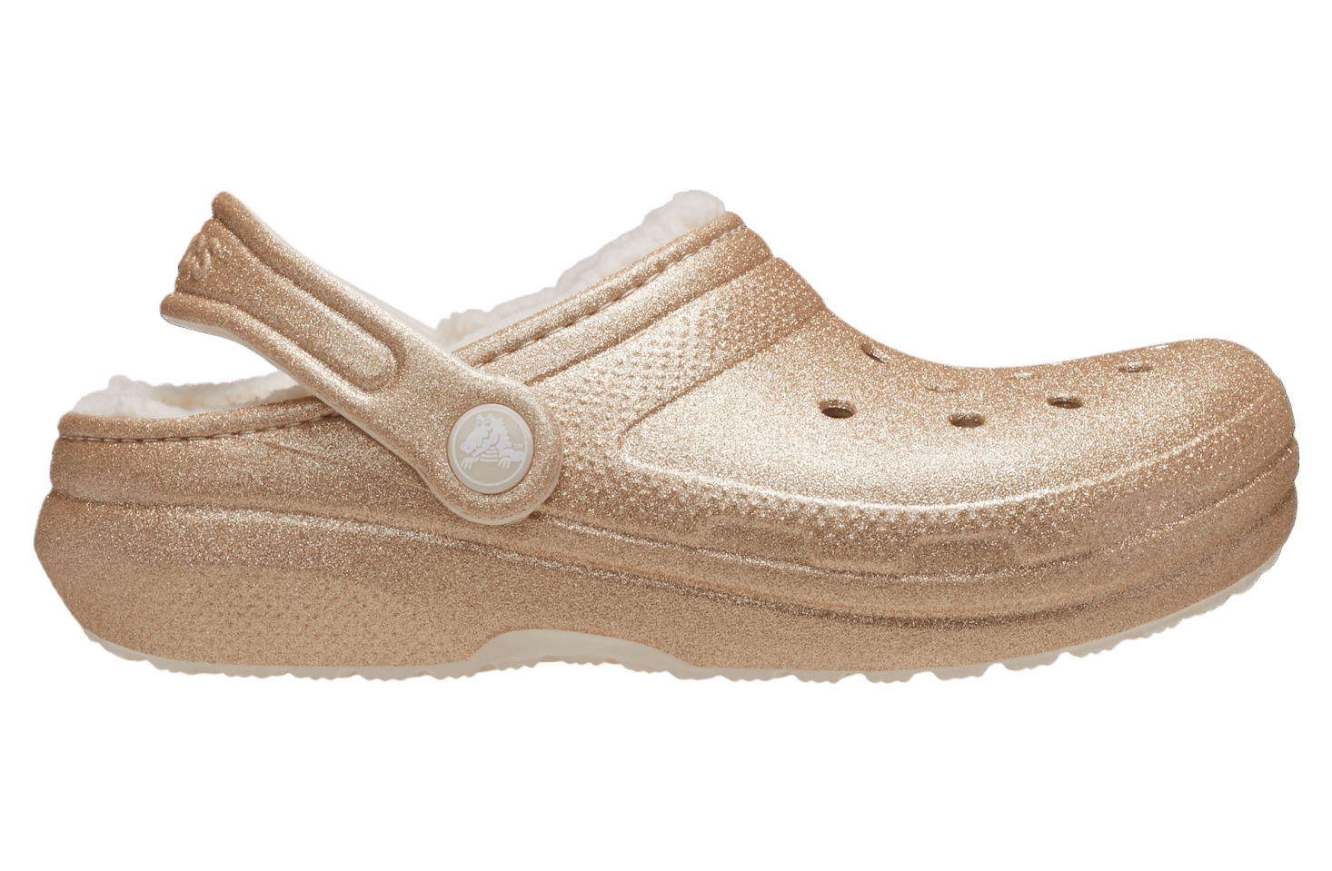 Crocs Classic Lined Glitter Clog GS Gold