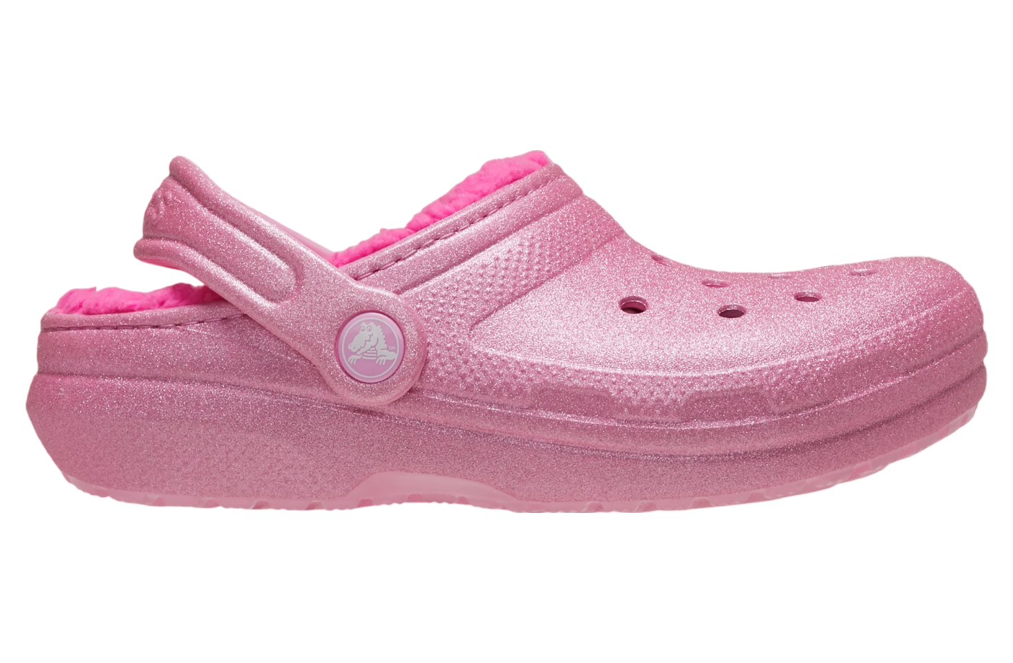 Crocs Classic Lined Glitter Clog GS Pink Tweed