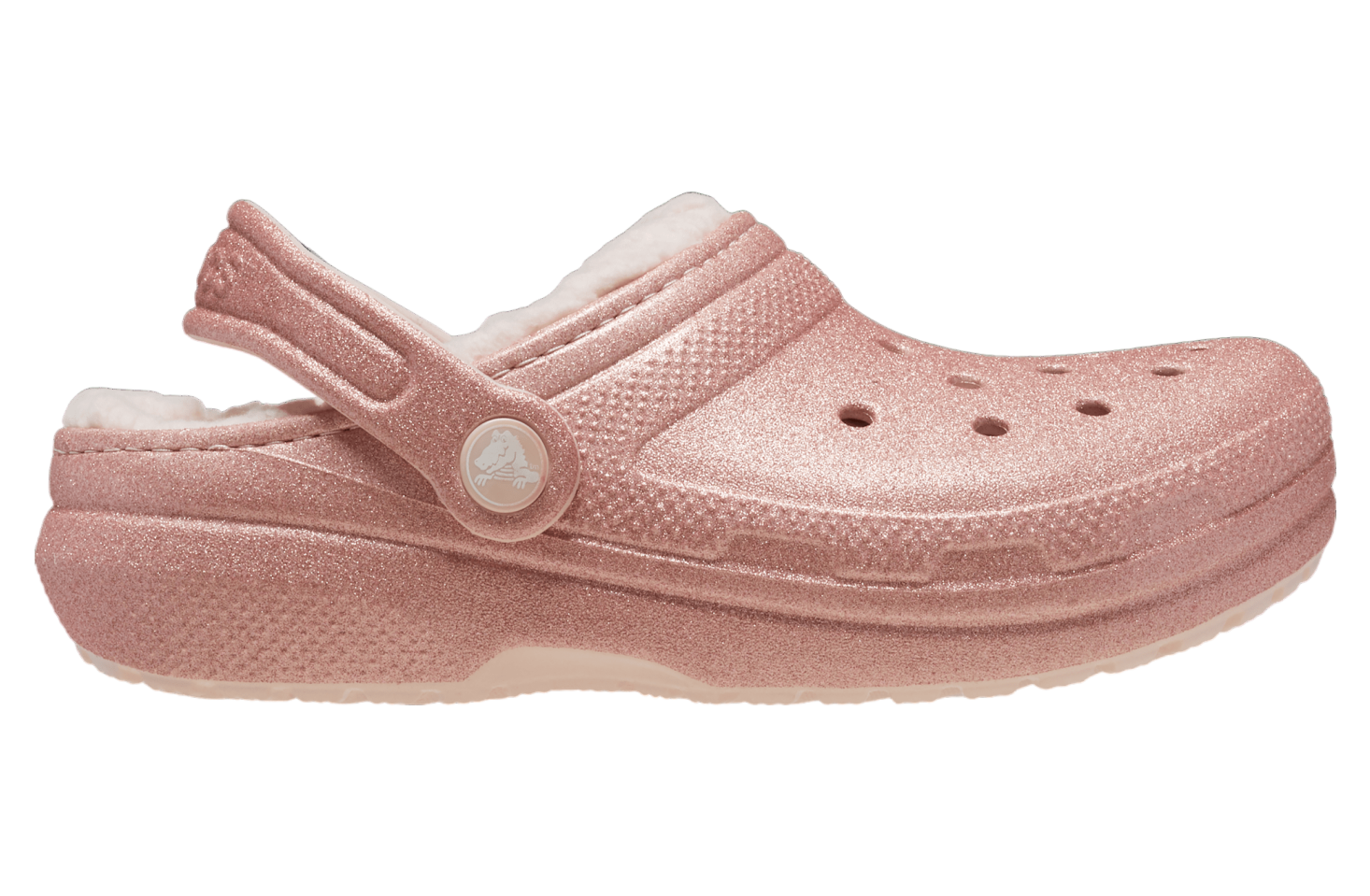 Crocs Classic Lined Glitter Clog GS Quartz