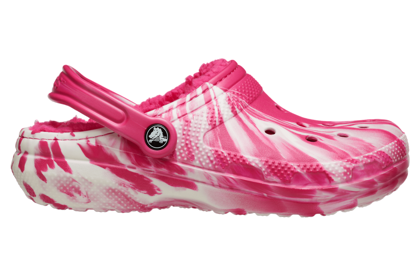 Crocs Classic Lined Glow-in-the-dark Marbled Clog Dragon Fruit