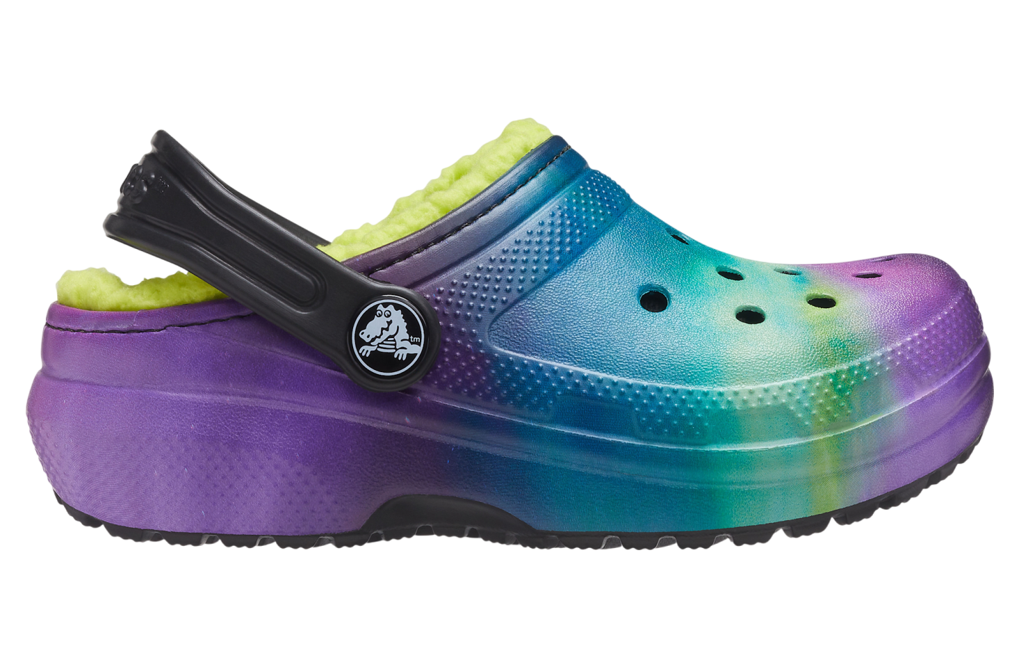 Crocs Classic Lined Out of This World Clog GS Black / Lime Punch