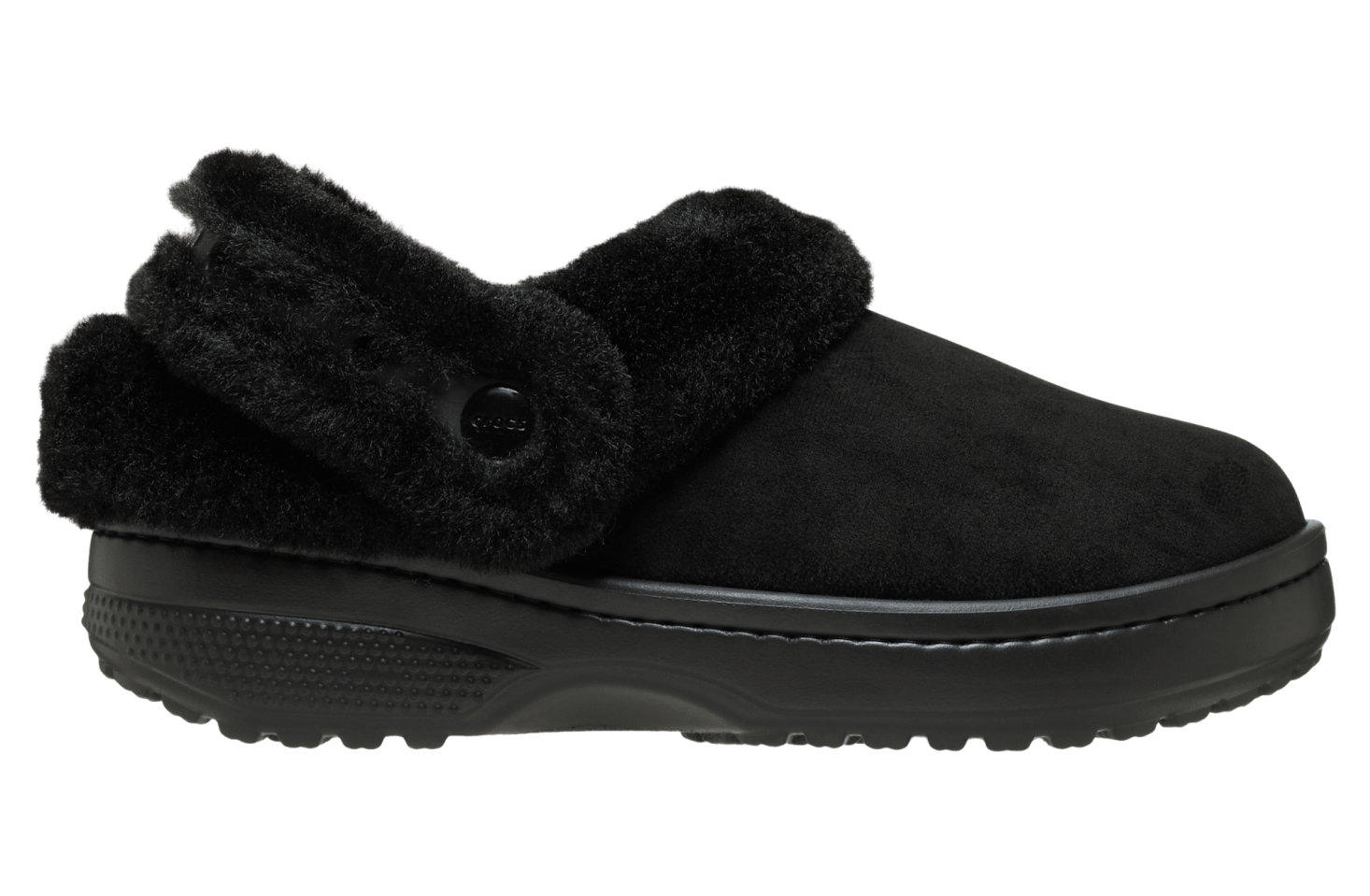 Crocs Classic Unfurgettable Vegan Suede Clog Black