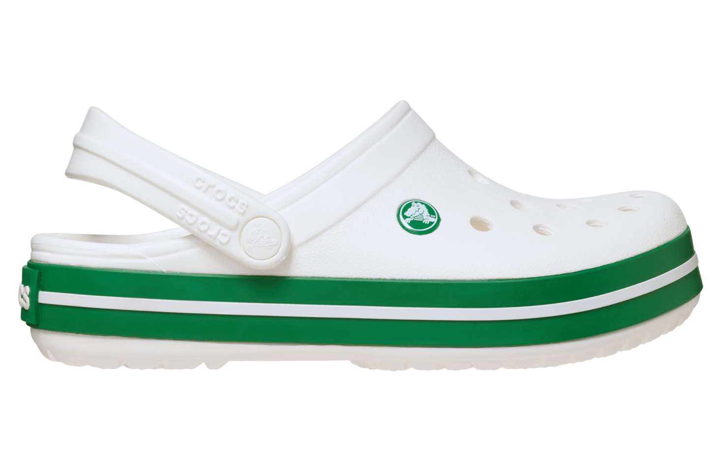 Crocs Crocband Clog White / Green Ivy