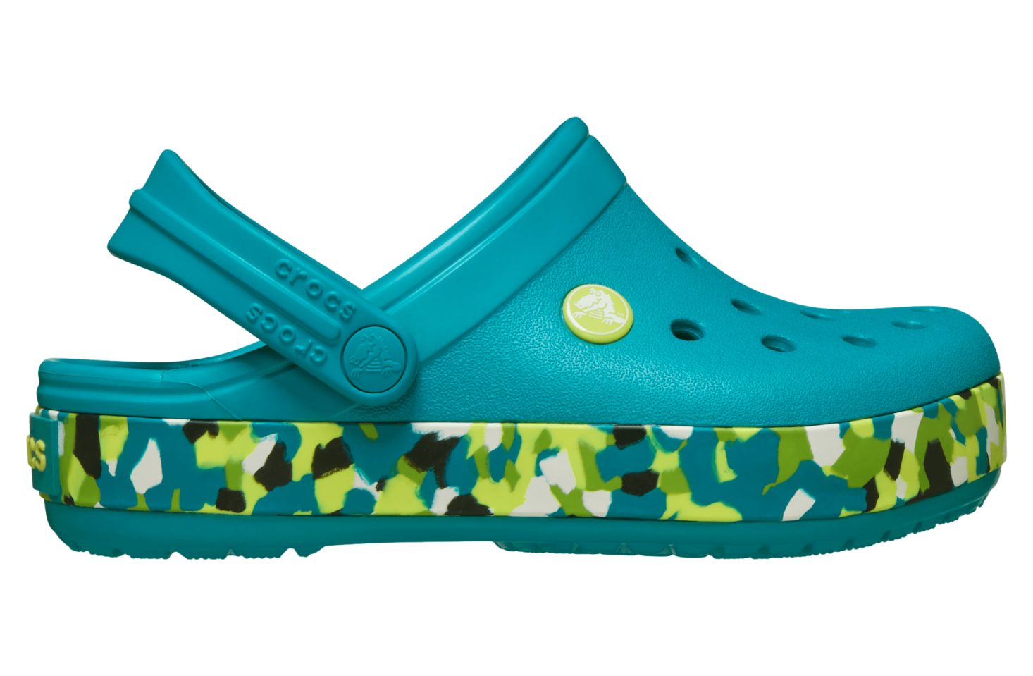 Crocs Crocband Glow Confetti Band Clog GS Turbo Teal / Multi
