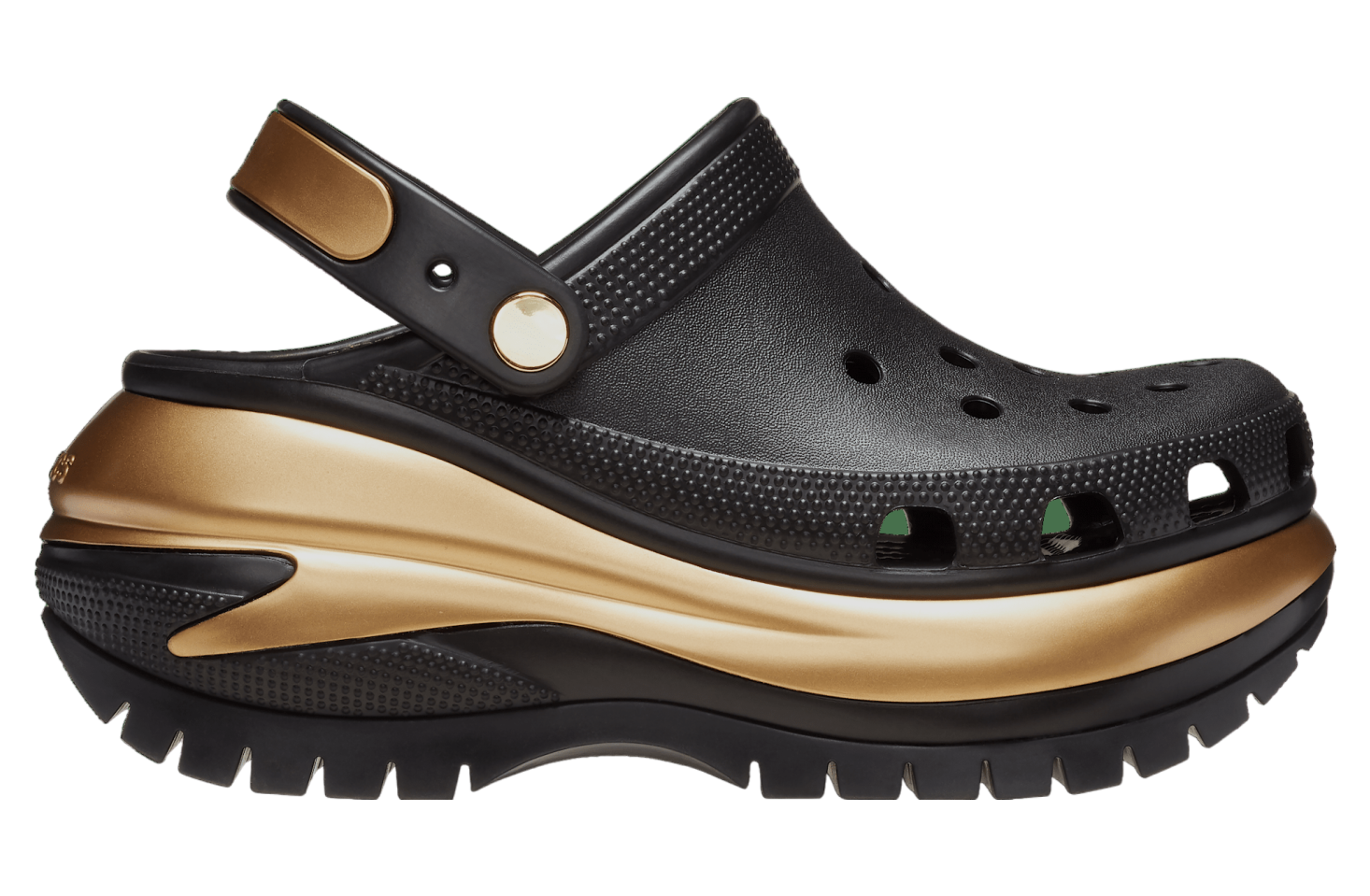 Crocs Mega Crush Metallic Clog Black / Gold