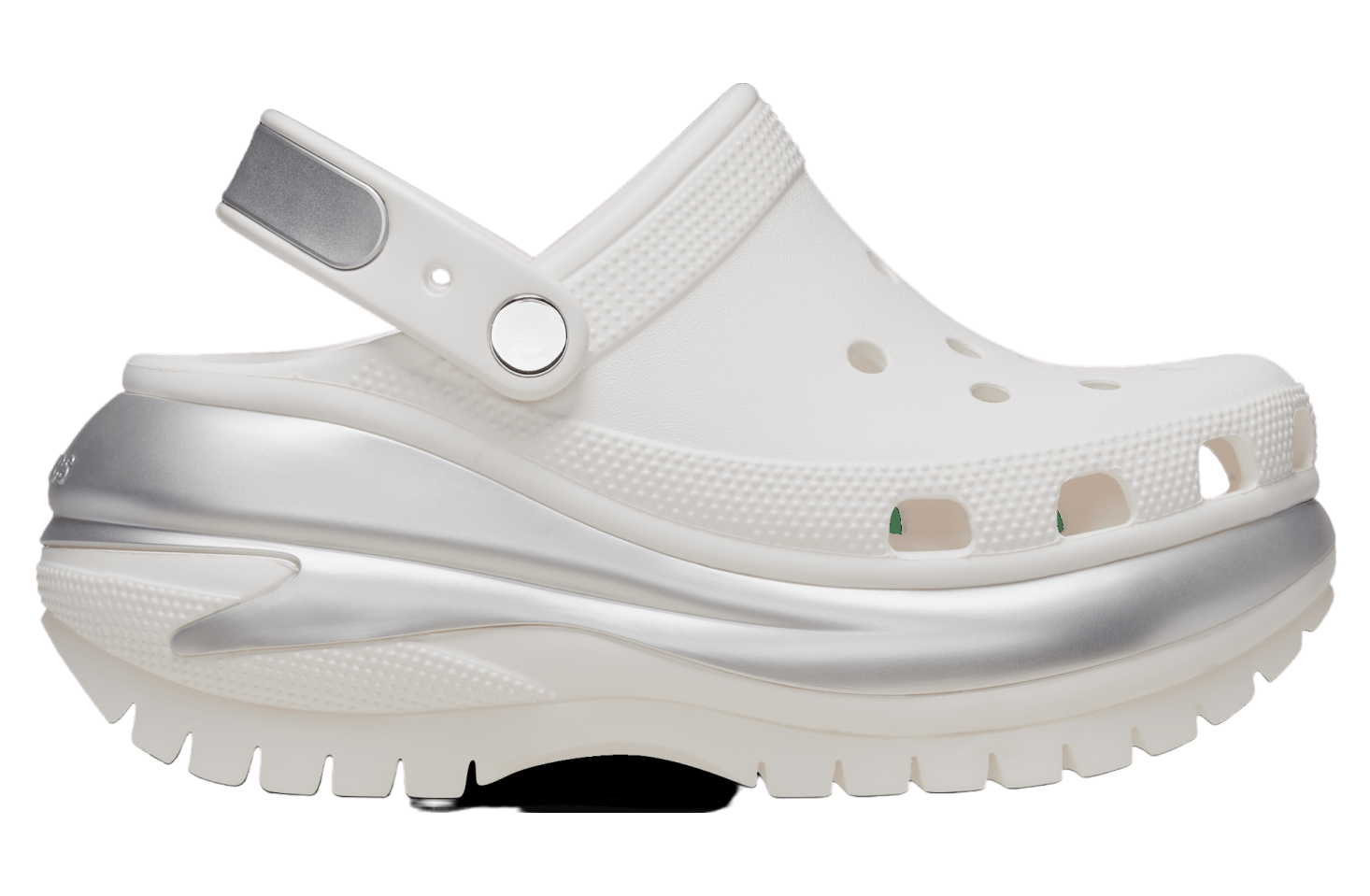 Crocs Mega Crush Metallic Clog White / Silver