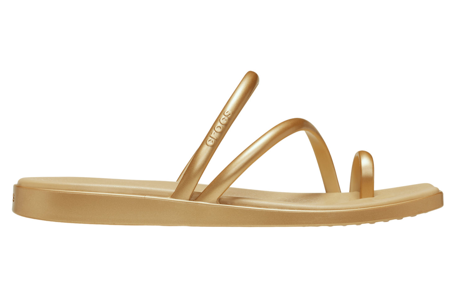 Crocs Miami Metallic Toe Loop Sandal WMNS Gold