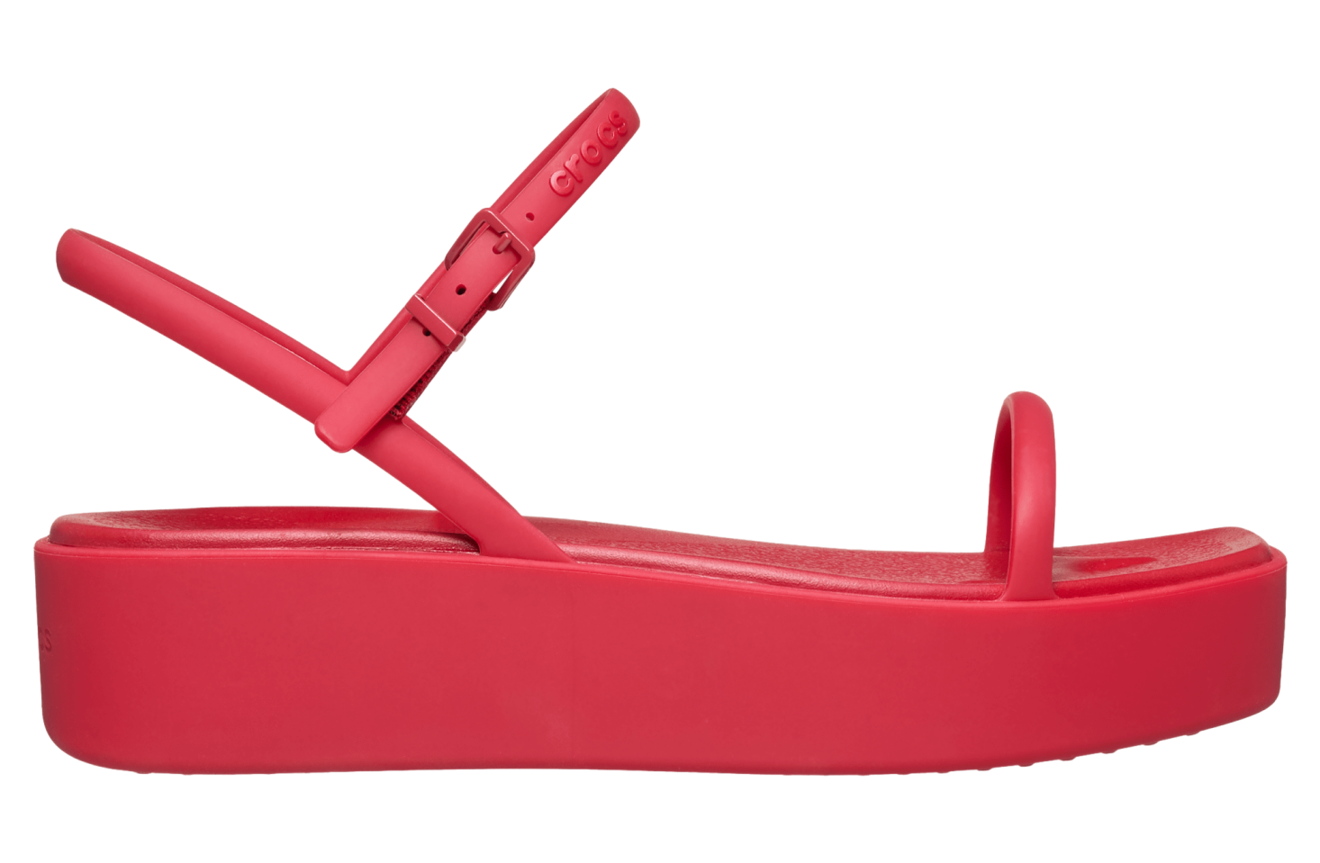 Crocs Miami Platform Y Strap Sandal WMNS Court Red