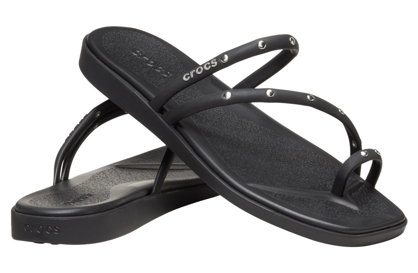 Crocs Miami Studded Toe Loop Sandal WMNS Black