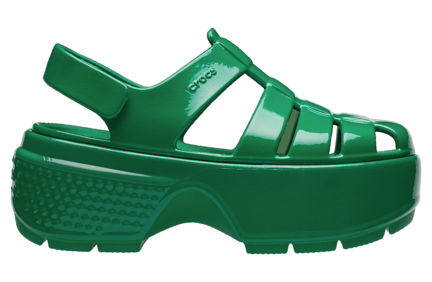 Crocs Stomp Fisherman High Shine Sandal Green Ivy