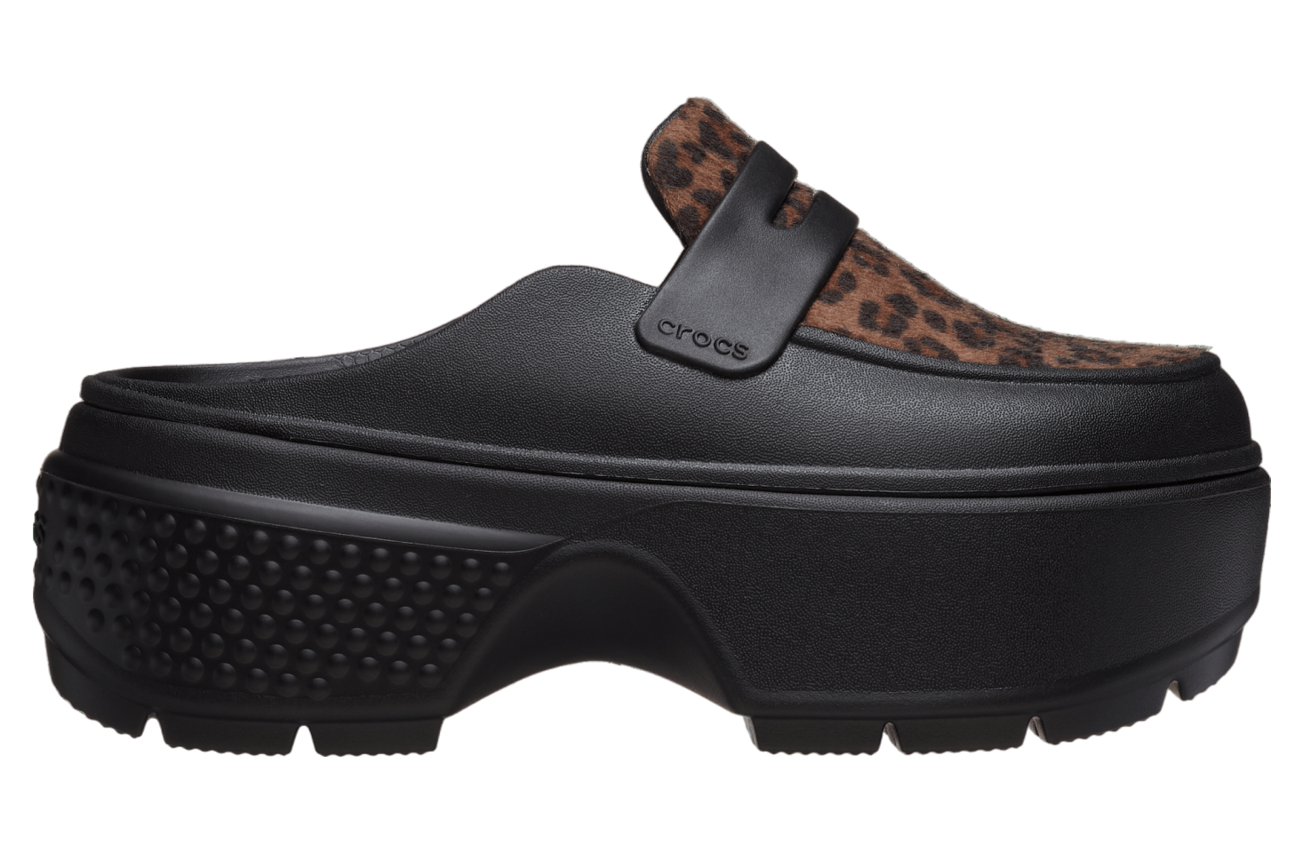 Crocs Stomp Leopard Loafer Black / Multi Animal