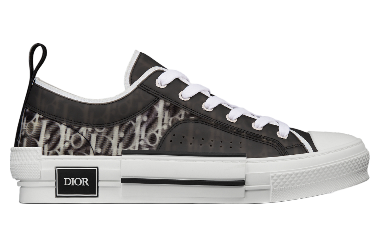 Dior B23 Low Black / White Oblique Canvas