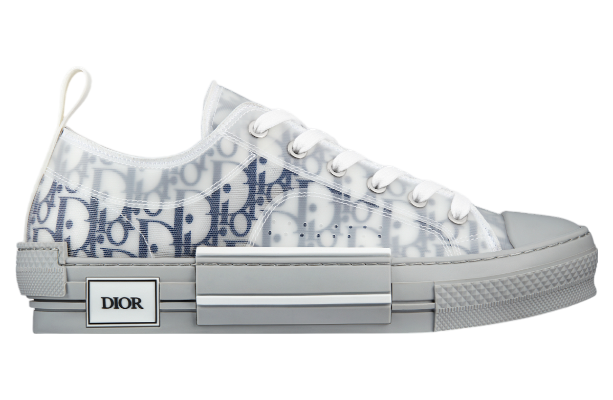 Dior B23 Low White / Navy Blue Oblique Canvas