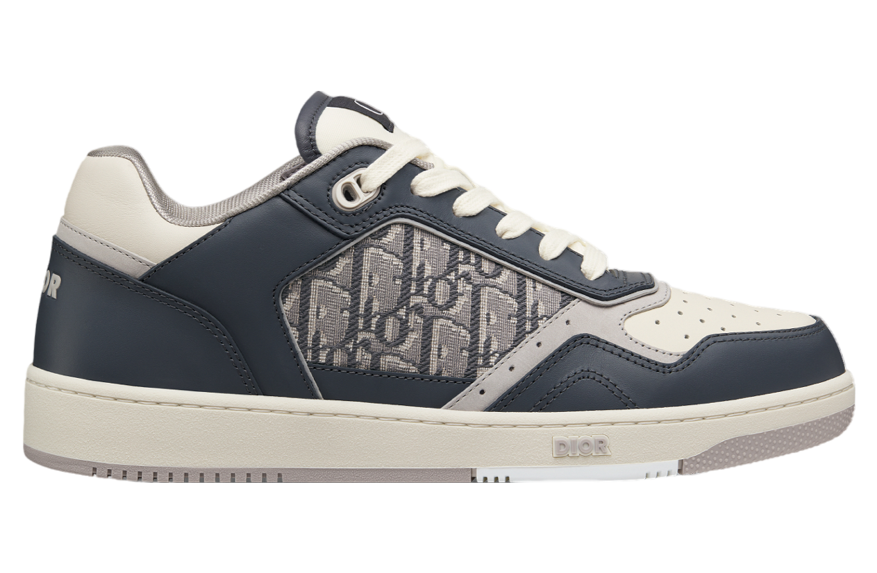 Dior B27 Low Deep Gray / Cream Smooth Calfskin