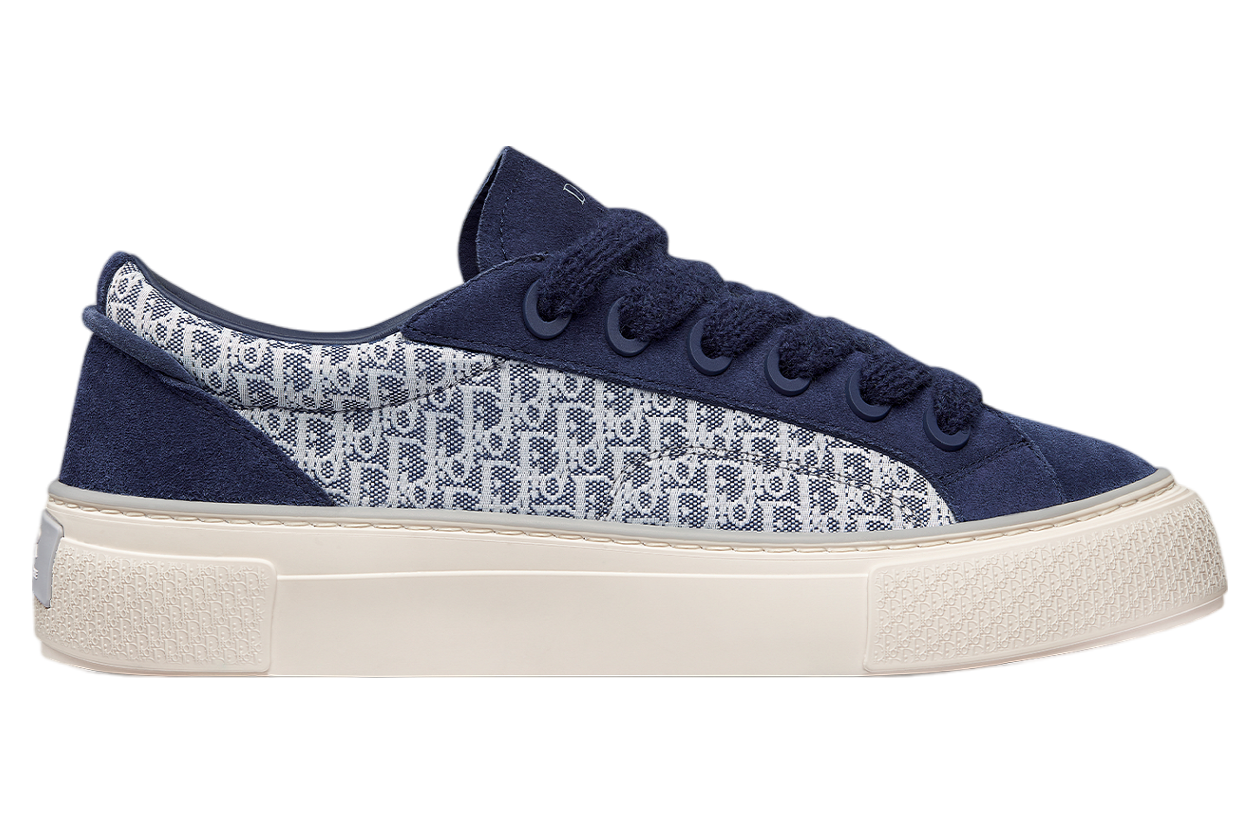 Dior B33 Navy Blue Oblique Jacquard / Suede