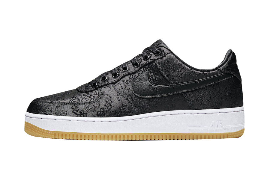 fragment x CLOT x Nike Air Force 1 Low Black Silk