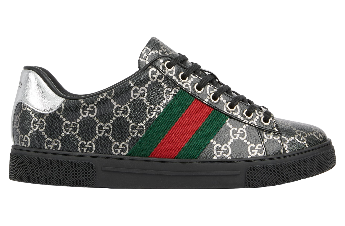 Gucci Ace Black Gg Fabric