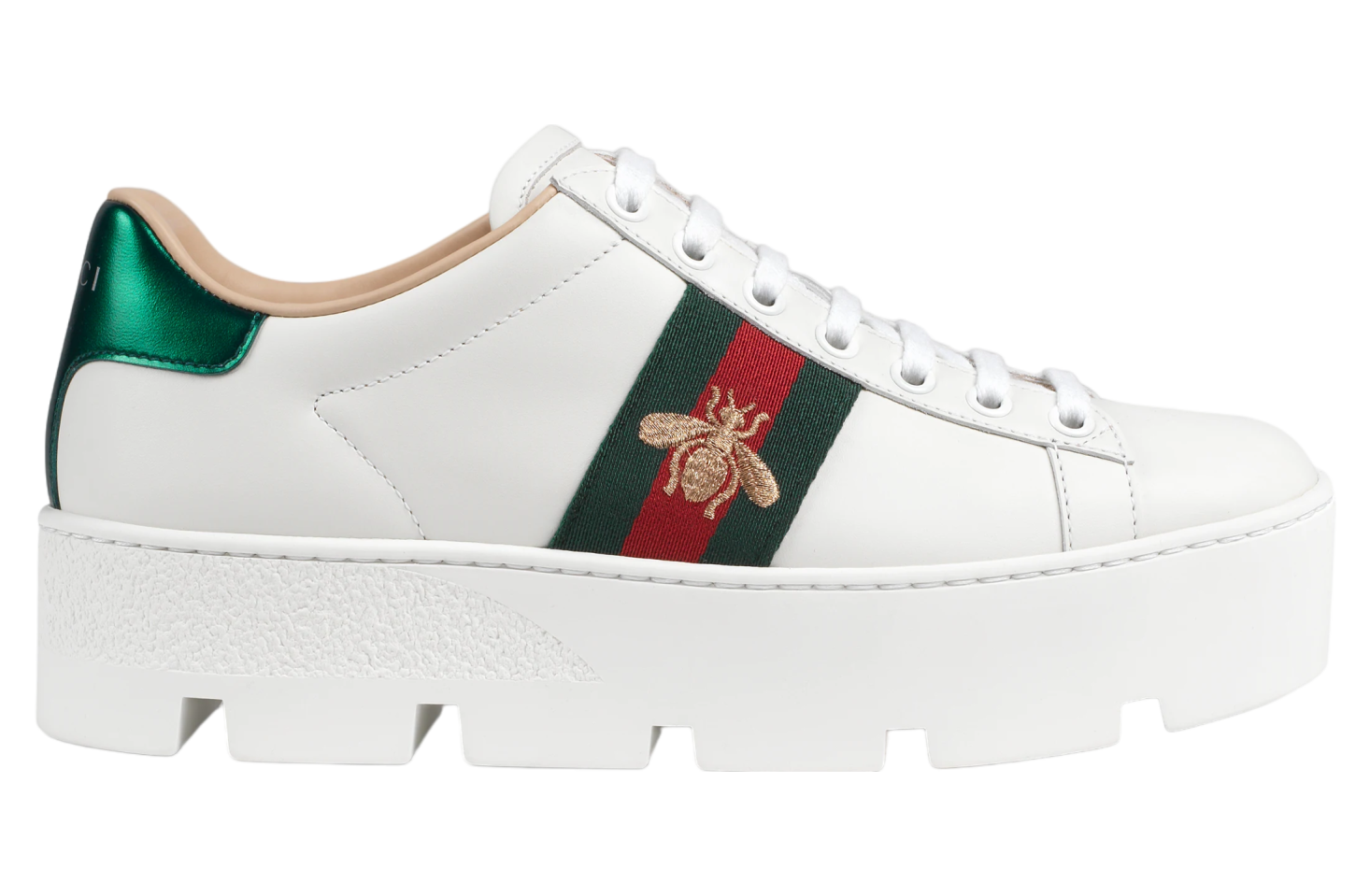 Gucci Ace Platform WMNS White Leather