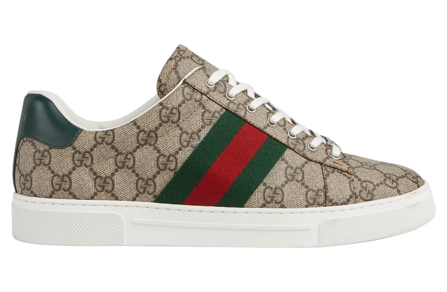 Gucci Ace With Web Beige / Ebony Gg Supreme