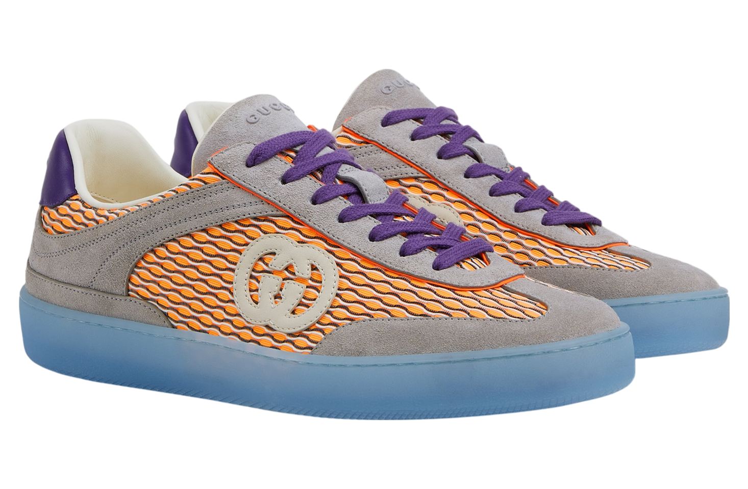 Gucci G75 Multicolor Mesh / Suede / Purple / Orange