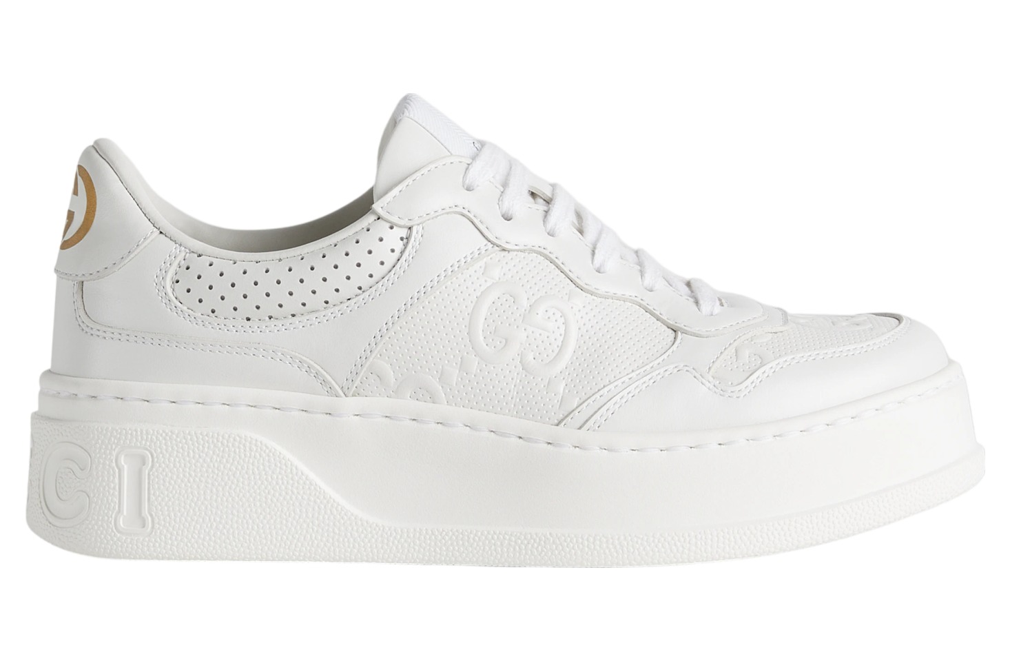 Gucci GG Embossed Sneaker WMNS White Leather