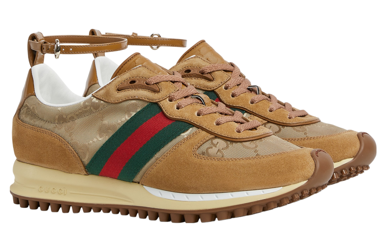 スニーカー GUCCI SNEAKER RE-MOTION LIGHT BROWN Women's Gucci Re-Motion sneaker in light brown suede | GUCCI® US